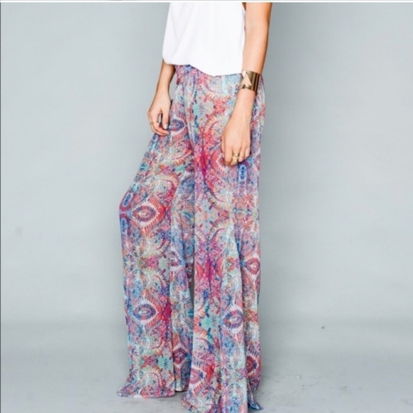 Show Me Your Mumu Roberts Party Pants Multicolor Print Size XS - Picture 2 of 10